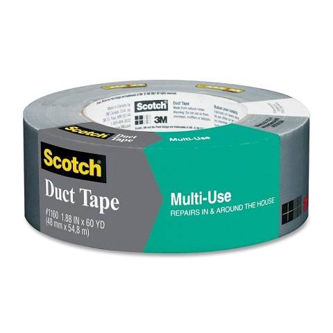 General Purpose Cloth Duct Tape  2" x 2160" Grey color