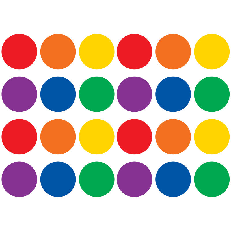 Spot On® Dry-Erase Desktop Writing Spots Colorful Circles - 4", 12 Per Pack, 2 Packs