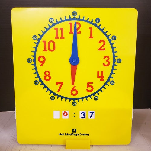 Large Primary Time Teacher Learning Clock, Demonstration 13" x 15"