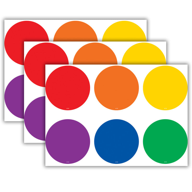 Spot On® Colorful Circles Carpet Markers, 12 Per Pack, 3 Packs