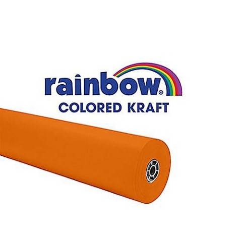 Pacon Rainbow® Colored Kraft Duo-Finish® Paper, 36" x 100' w/Storage Box - Orange