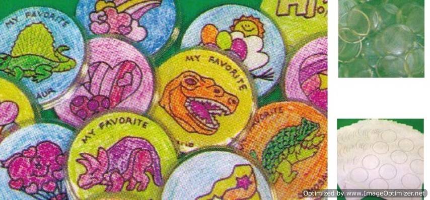 Snap-in  Fun Buttons & Pinback Without Machine 50/pack