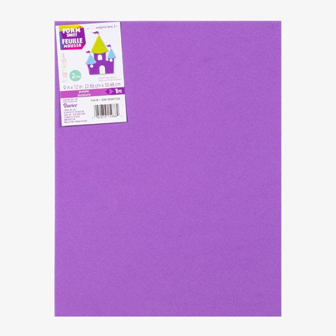 Foamies Foam Sheet - Purple - 2mm thick - 9 x 12 inches, 10 pack