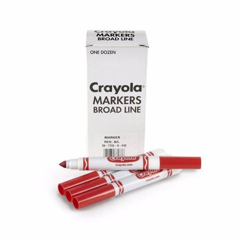 Crayola 12 Count Red Original Bulk Markers 58-7800-38