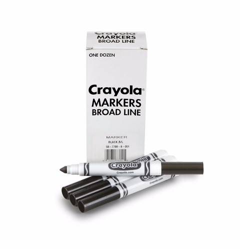 Crayola 12 Count Black Original Bulk Markers 58-7800-51
