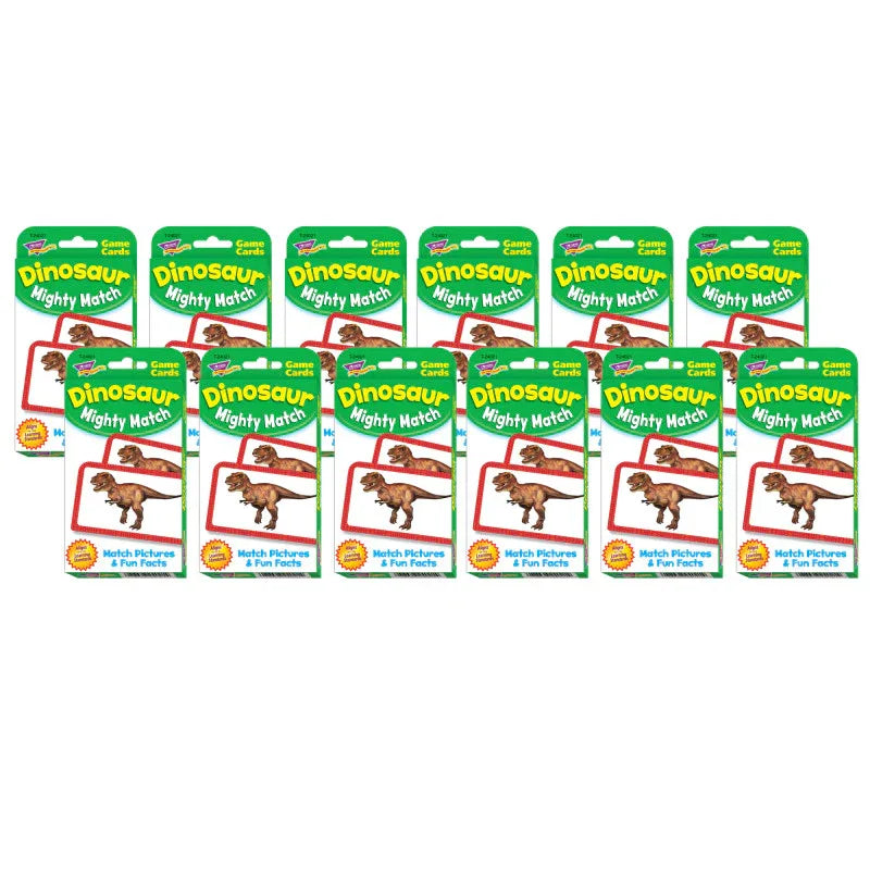 Dinosaur Mighty Match Challenge Cards - Educational Matching Game For Kids