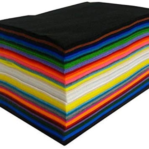 Acrylic Felt Sheets, 9" x 12", Assorted Colors 96 sheets, (912100)