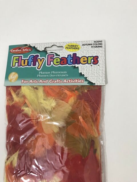 All Purpose Craft Feathers - Assorted Autumn Colors - 14 grams