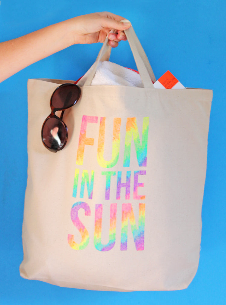 DIY Stenciled Summer Tote Bag