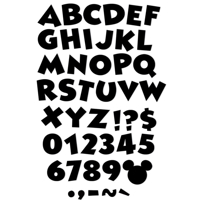 Mickey Mouse&reg; Throwback Black Deco Letters, 216 Characters