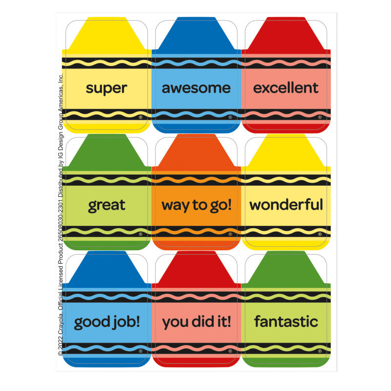 Crayola&reg; Giant Stickers, 36 Per Pack, 12 Packs