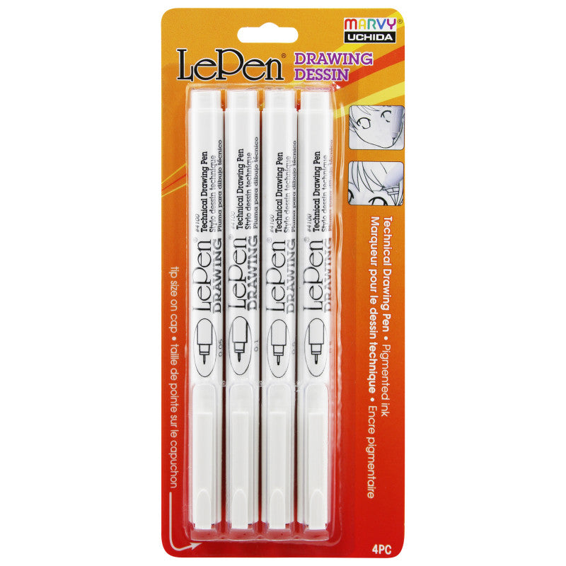 LePen&reg; Drawing Pens, Pack of 4
