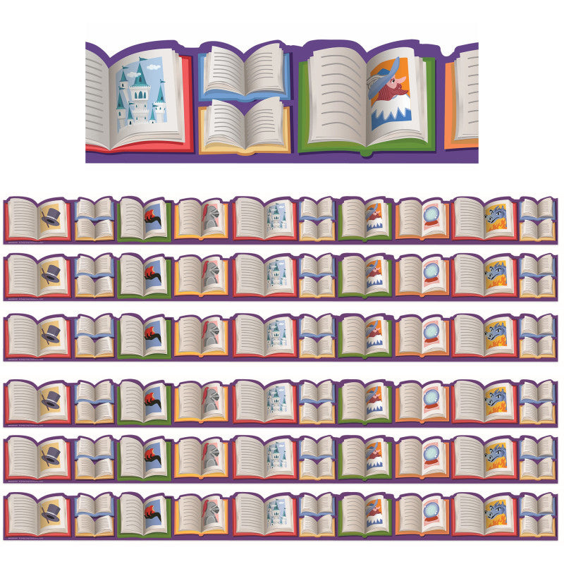 Once Upon A Dream Story Book Extra Wide Die-Cut Deco Trim&reg;, 37 Feet Per Pack, 6 Packs