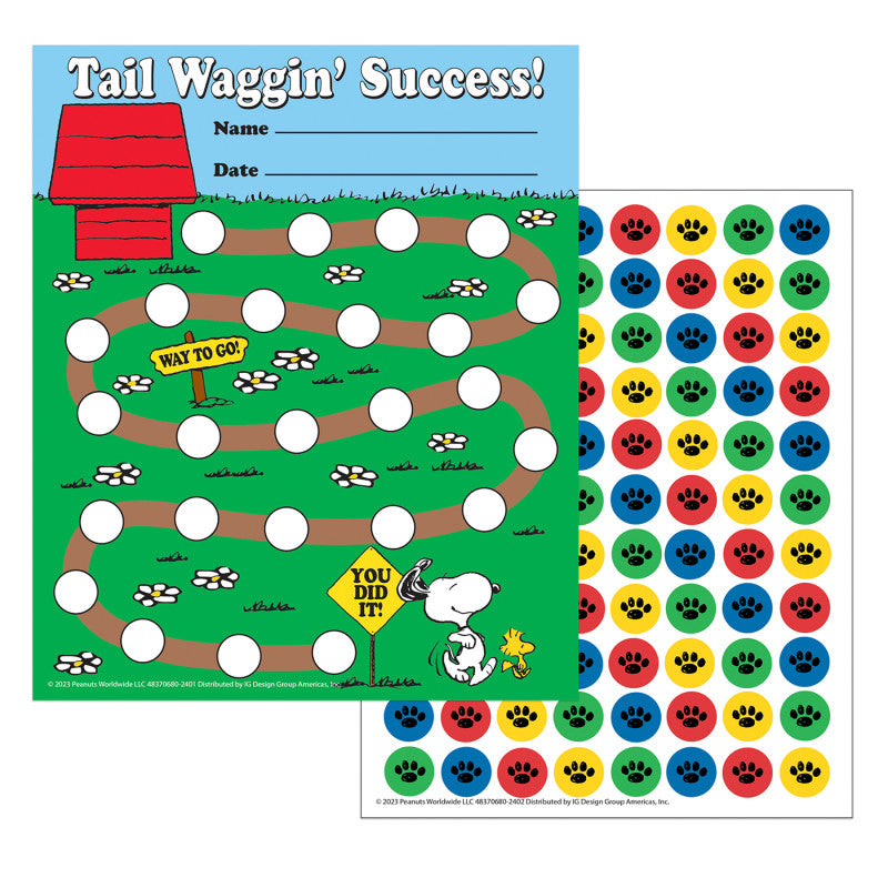 Peanuts&reg; Mini Reward Charts with Stickers, Pack of 36