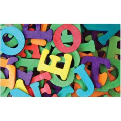 Wood Letters - 1-1/2" Capital Letters - Assorted Colors - 104/pkg.