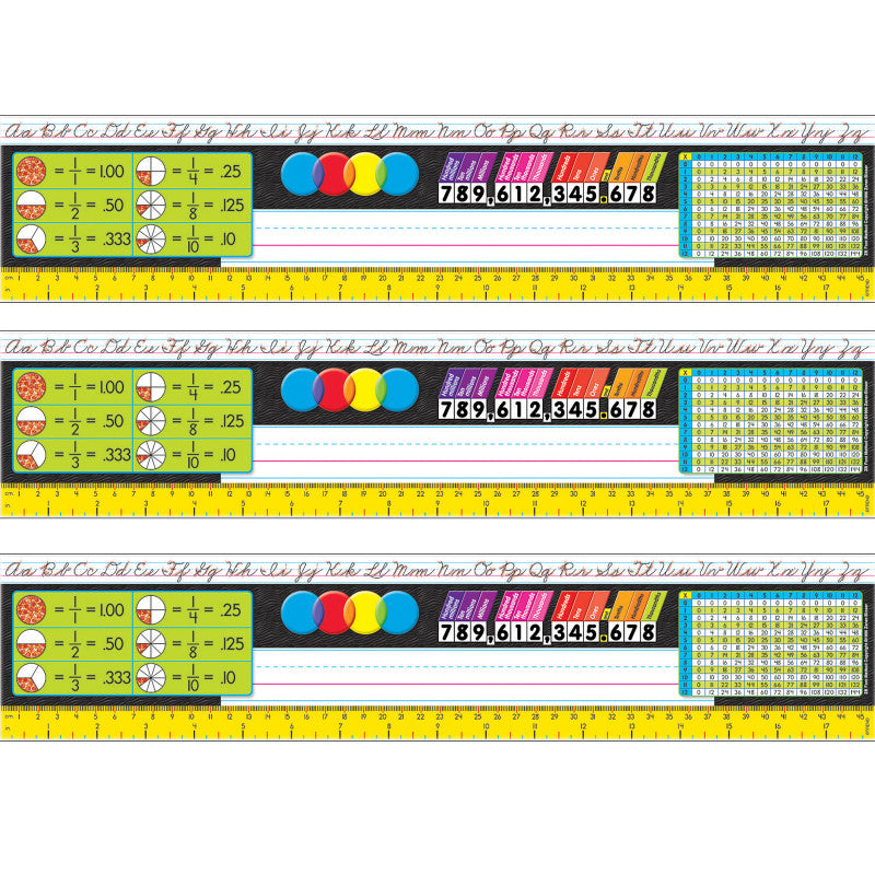 Zaner-Bloser Desk Toppers&reg; Reference Name Plates, Grades 3-5, 36 Per Pack, 3 Packs