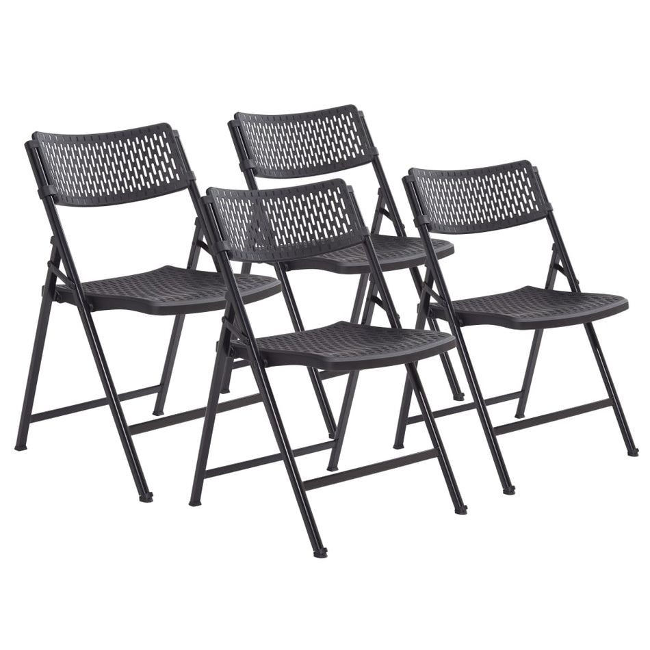 NPS® 1400 Series AirFlex Series Premium Polypropylene Folding Chair, Black (CARTON  4)