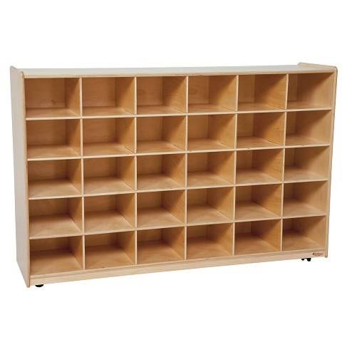 Wood Designs Children Tip-Me-Not 25 Tray Storage without Trays,  30"H x 48"W x 15"D WD-16089