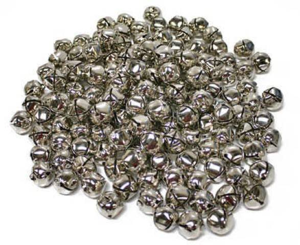 Jingle Bells 3/4-Inch, 100/Pack, Silver