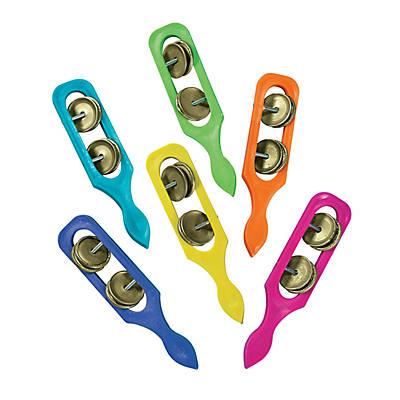 Plastic Handled Cymbals, Assorted Colors. 5" - 12/pkg.
