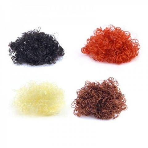 Hygloss Curly Doll Hair Brown 4 oz