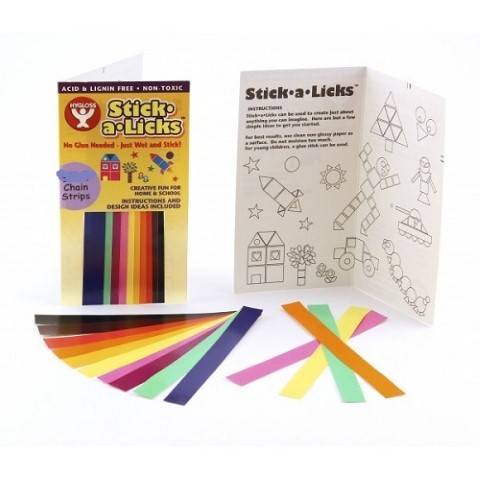 Hygloss Gummed Paper Shape Stick-A-Licks Chain Strips 1/2" by 5", 1000 Economy Pack (1700)