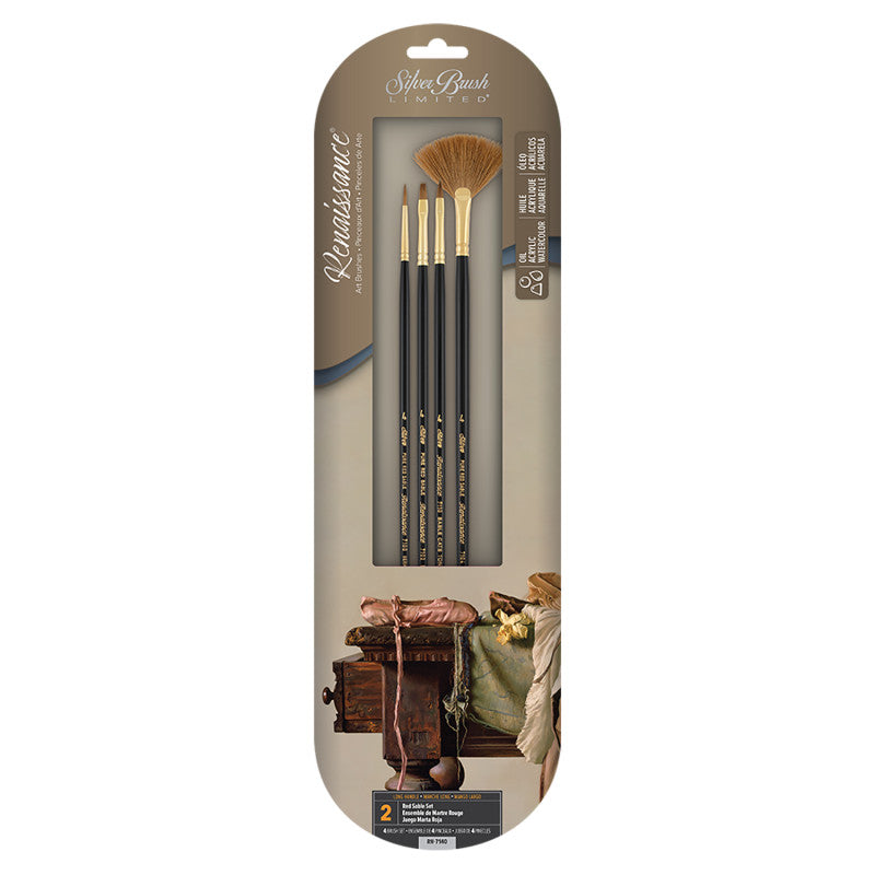 Renaissance&reg; 4-Piece LH Brush Set, Size 4