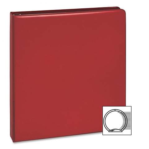 3-Ring Vinyl Binder, 2-Inch Ring Size, Red , 11 x 8.5 Inches