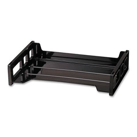 Side Loading Stackable Desk Tray - Legal Size , Black