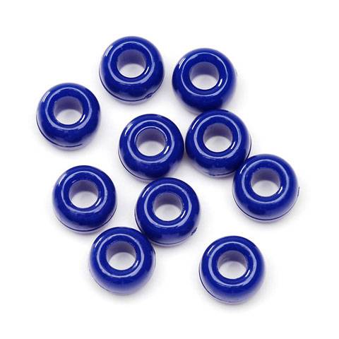 Pony Beads Plastic Opaque Dark Blue  6 x9mm, 900 pieces
