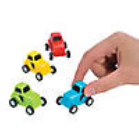 Plastic Pullback Tractors Assorted -  1 1/2" x 1" - 12 per package