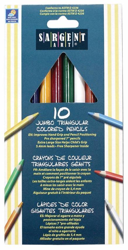 Sargent Art® 10-Count Jumbo Triangular Colored Pencils ,  22-7210