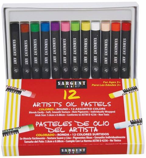 Sargent Art 12 Count Oil Pastels, Assorted  22-2017