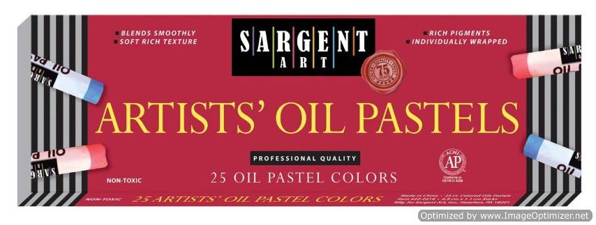Sargent Art 25 Count Oil Pastels, Assorted  22-2018