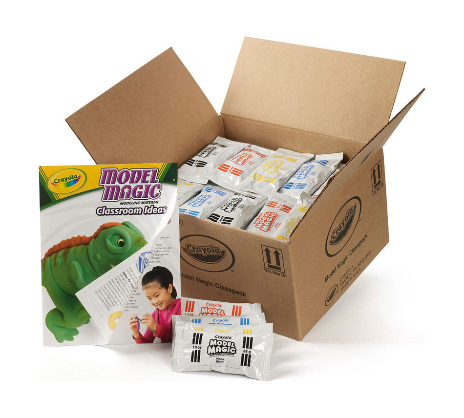 Crayola® Model Magic® Classpack, 75 count, (21 White, 18 Red, 18 Blue, 18 Yellow 1 oz.) (BIN23-6002)