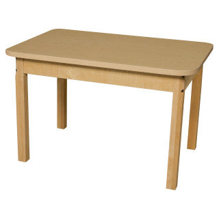 Wood Design, 24" x 36" Rectangle High Pressure Laminate Table with 22" Hardwood Legs, WD- HPL243622
