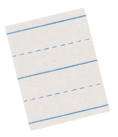 Pacon Picture Story Paper - White Ruled Sulphite Bond 18" X 12" 500 SHEETS