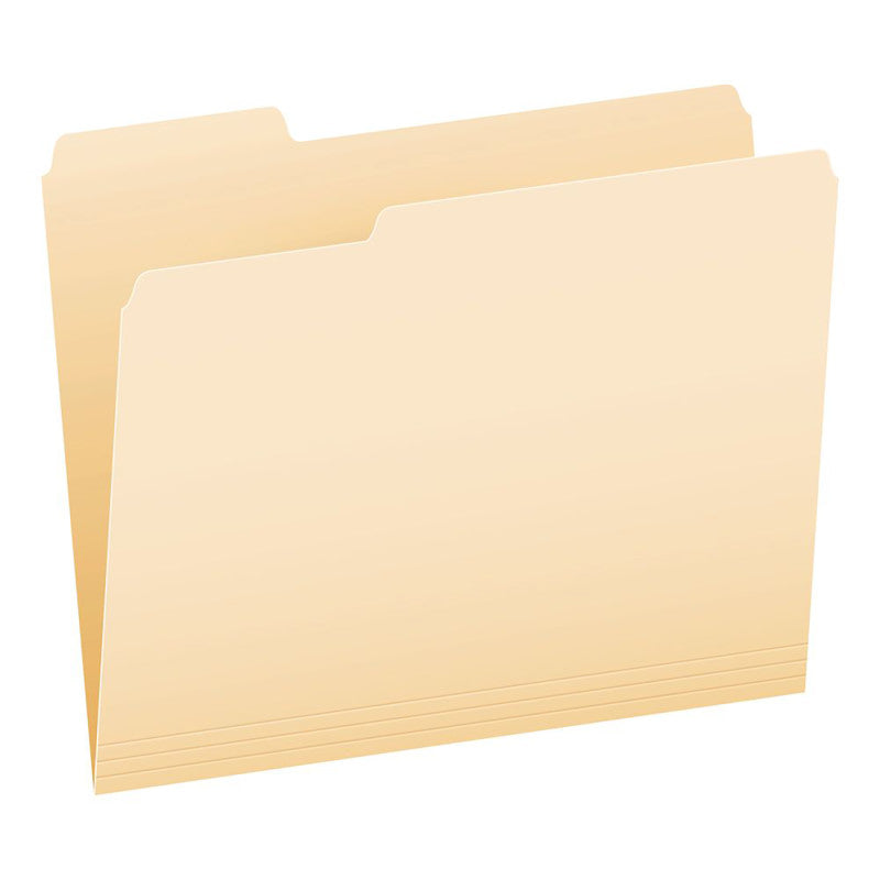 File Folders, Letter Size, Manila, 1/3 Cut, Box of 100