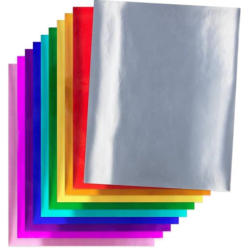 Hygloss Metallic Foil Board, 8-1/2 x 11 Inches 25 Sheets