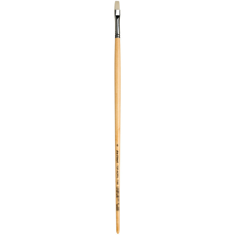 TOP-ACRYL Bright White Brush, Synthetic, Acrylic & Oil, Flat, Series 7182, Size 6