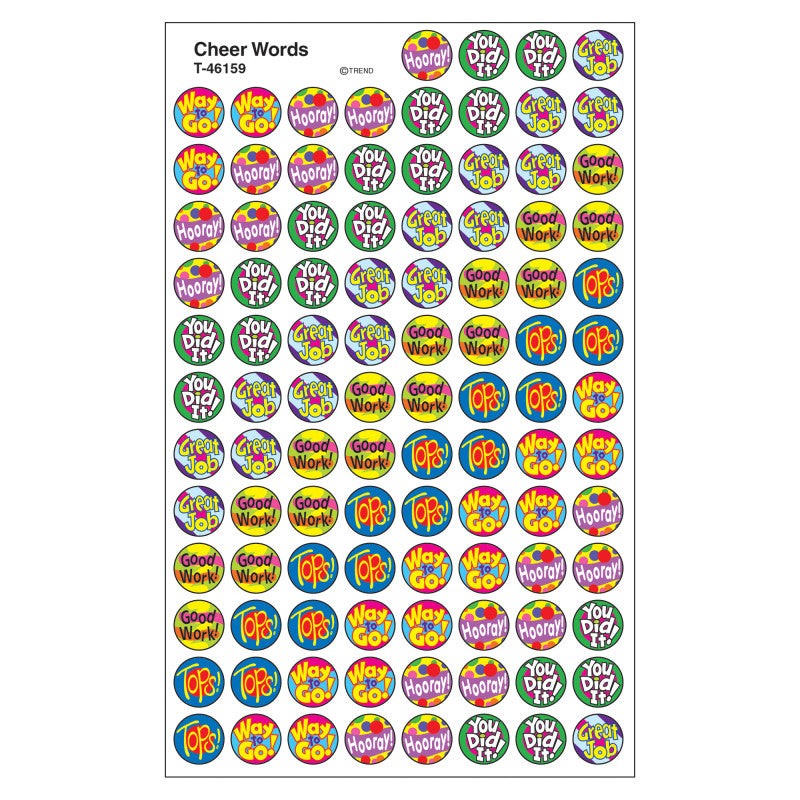 Cheer Words superSpots&reg; Stickers, 800 ct