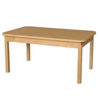 Wood Design, 30" x 48" Rectangle High Pressure Laminate Table with 20" Hardwood Legs, WD-HPL304820