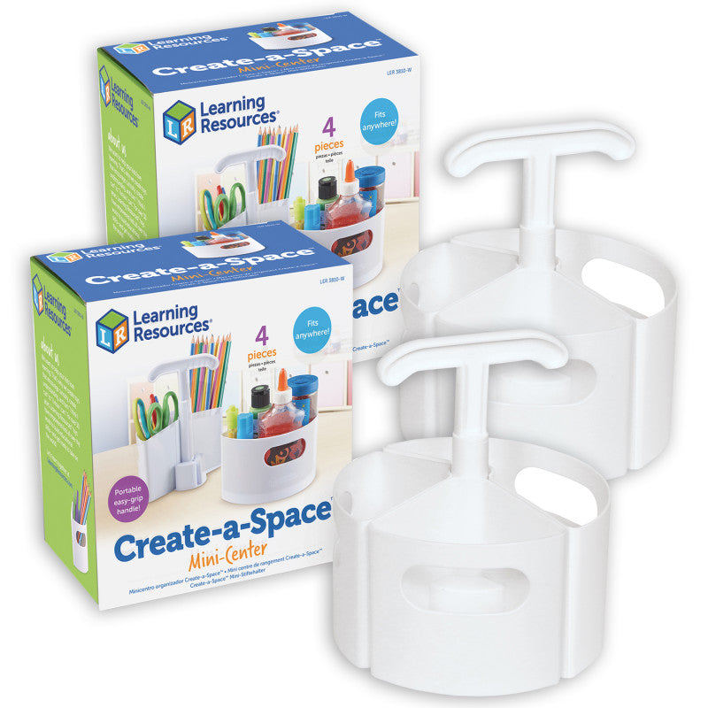 Create-A-Space&trade; Mini-Center White, Pack of 2