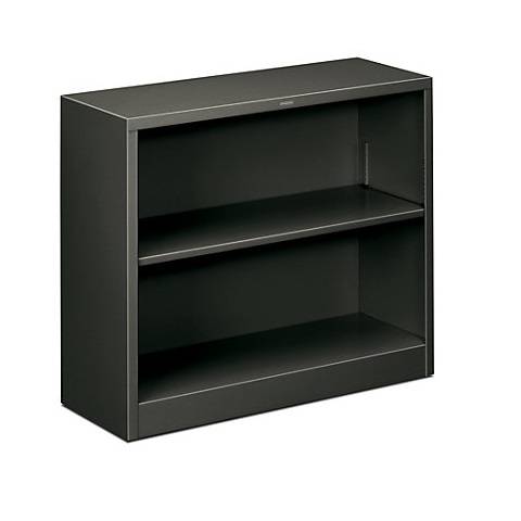 Hon, Brigade 2-Shelf Metal Bookcase  12.63"D x 34.5"W x 29.0"H, Charcoal, HONS30ABC