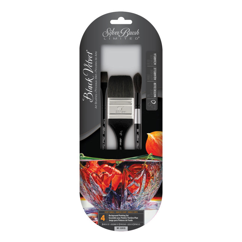 Black Velvet&reg; 3-Piece BEST Plein Air W/C Brush Set