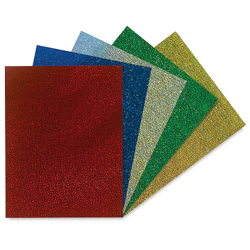 Hygloss Holographic Sparkle Self Adhesive Paper 8.5" x 11", 25 Sheets