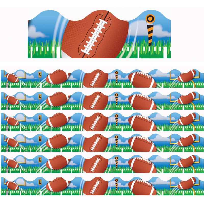 Football Deco Trim&reg;, 37 Feet Per Pack, 6 Packs