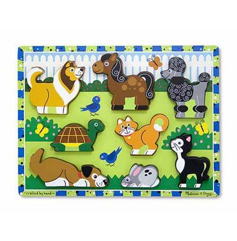 Melissa & Doug Pets Chunky Puzzle, 8 Pieces , item 3724