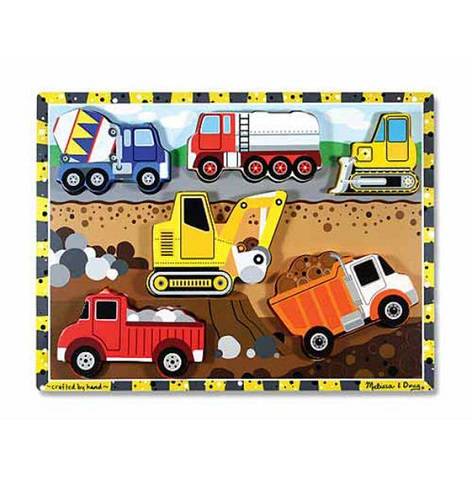 Melissa & Doug Construction  Chunky Puzzle, 6 Pieces , item 3726