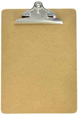 Clipboard - Masonite - Two Sided Smooth - Legal Size 9" x 15-1/2"